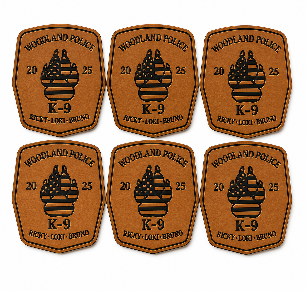 Law enforcement K-9 unit shield patches